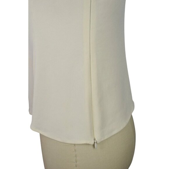 ARMANI COLLEZIONI SILK IVORY SHELL SLEEVELESS TOP - Picture 3 of 7